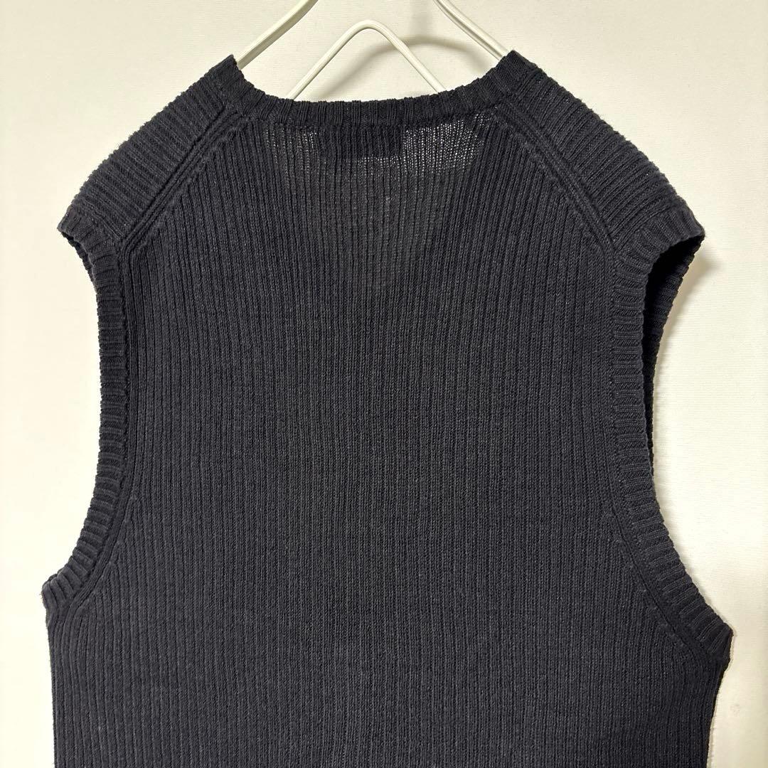 90s 巨人タグ J.CREW ジェイクルー ニットベスト コットン×リネン