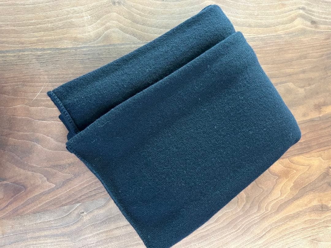 限定SALE！WRAY ウールニットラップストール ブラック