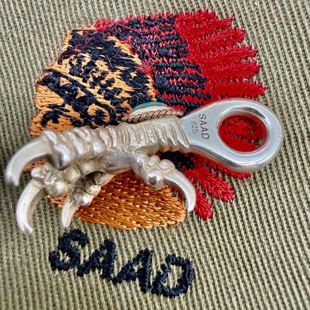 美品　SAAD シルバークロウターコイズ付き　爪　クロー
