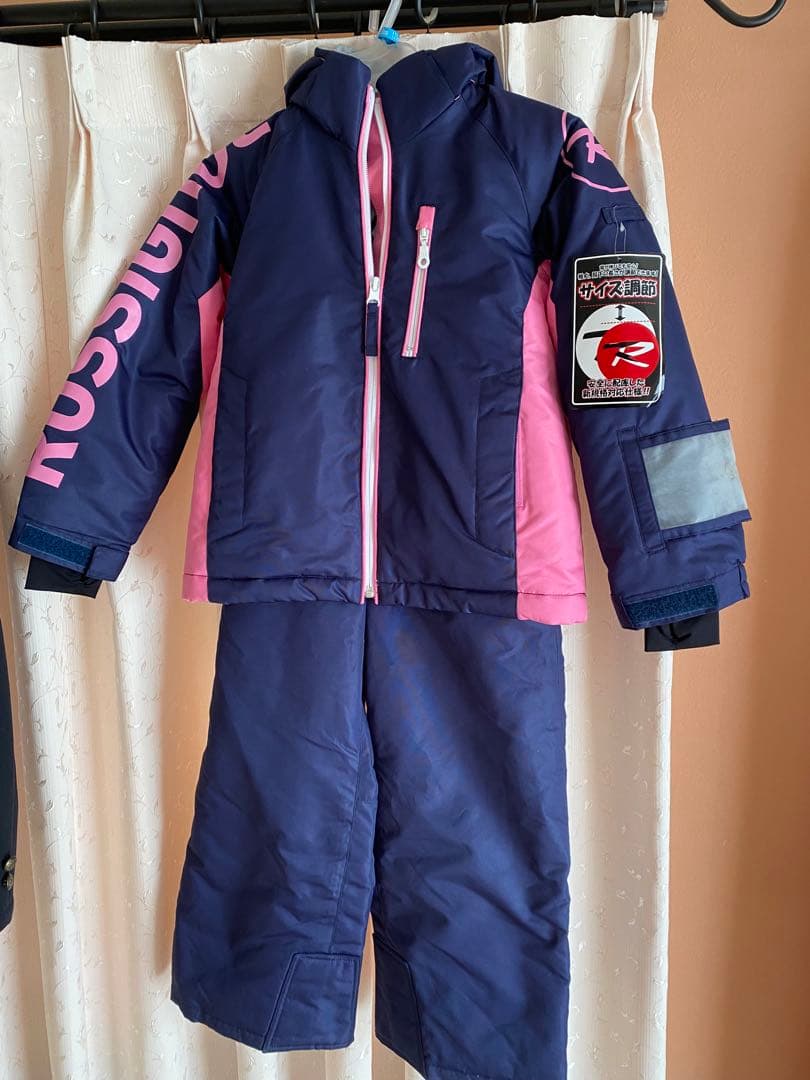 値下げ　ROSSIGNOL 子供スキーウェア ネイビー/ピンク　新品120サイズ