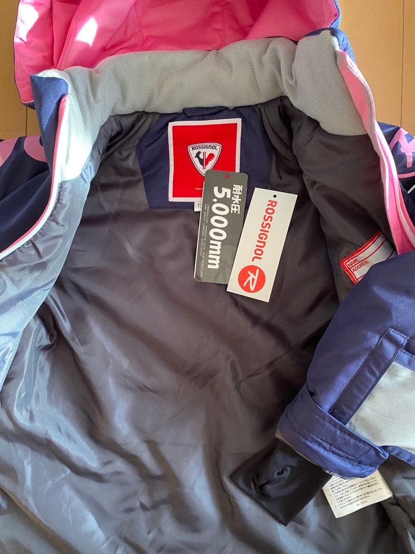 値下げ　ROSSIGNOL 子供スキーウェア ネイビー/ピンク　新品120サイズ
