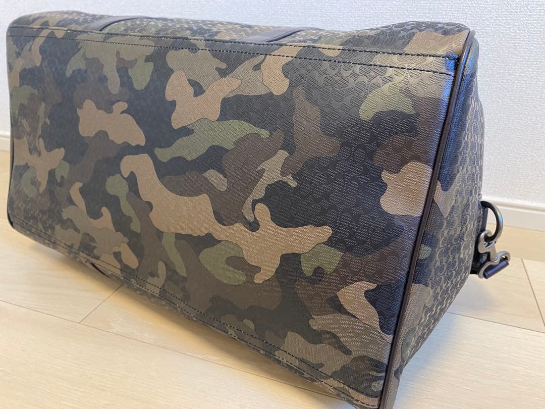 【新品】COACH コーチ ボストンバッグ ショルダー旅行 トラベル 迷彩柄