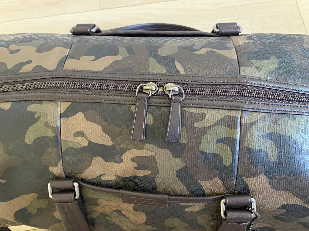 【新品】COACH コーチ ボストンバッグ ショルダー旅行 トラベル 迷彩柄