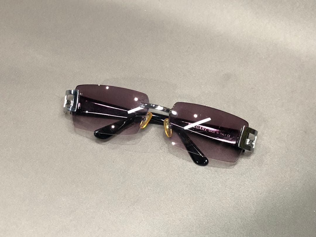 VINTAGEイタリア製【BVLGARI】縁無し リムレス スクエア型サングラス