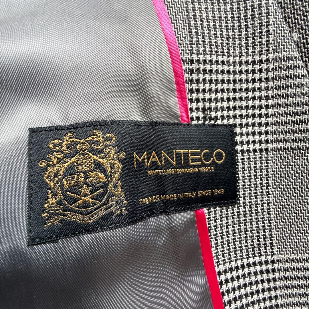 極美品 グレースクラス MANTECO グレンチェック チェスターコート 38