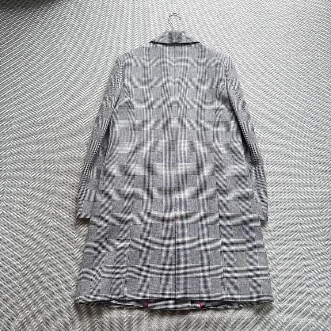 極美品 グレースクラス MANTECO グレンチェック チェスターコート 38