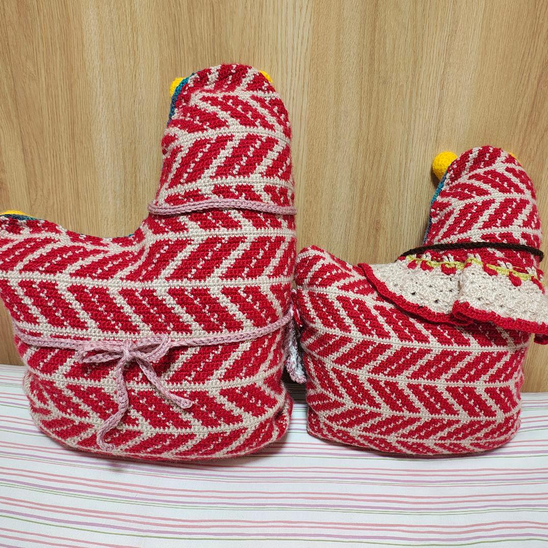 【ku-tanページ】ハンドメイド　クッション　アルパカ 母　子　セット