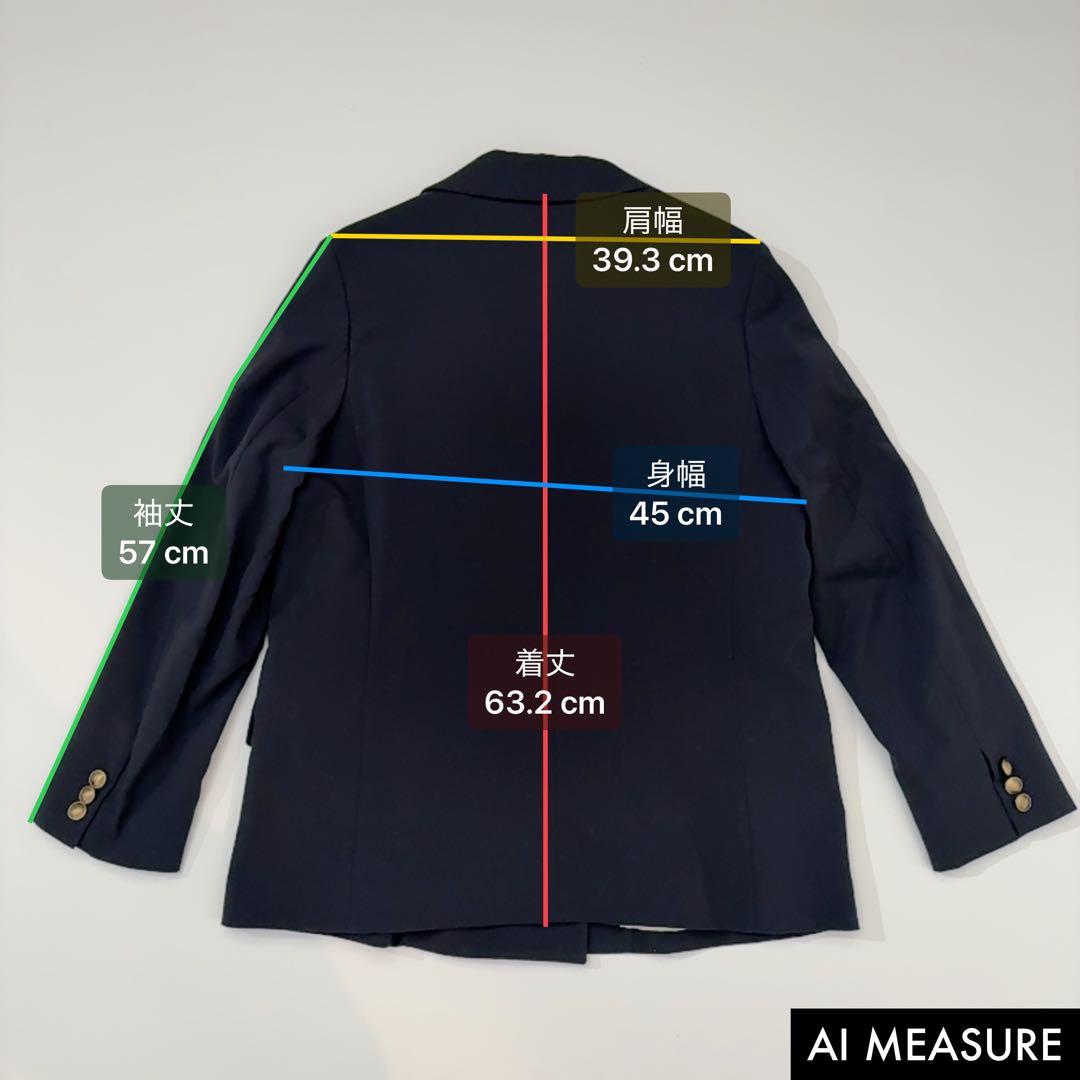 MilaOwen 金釦ダブルブレストブレザー　紺　o