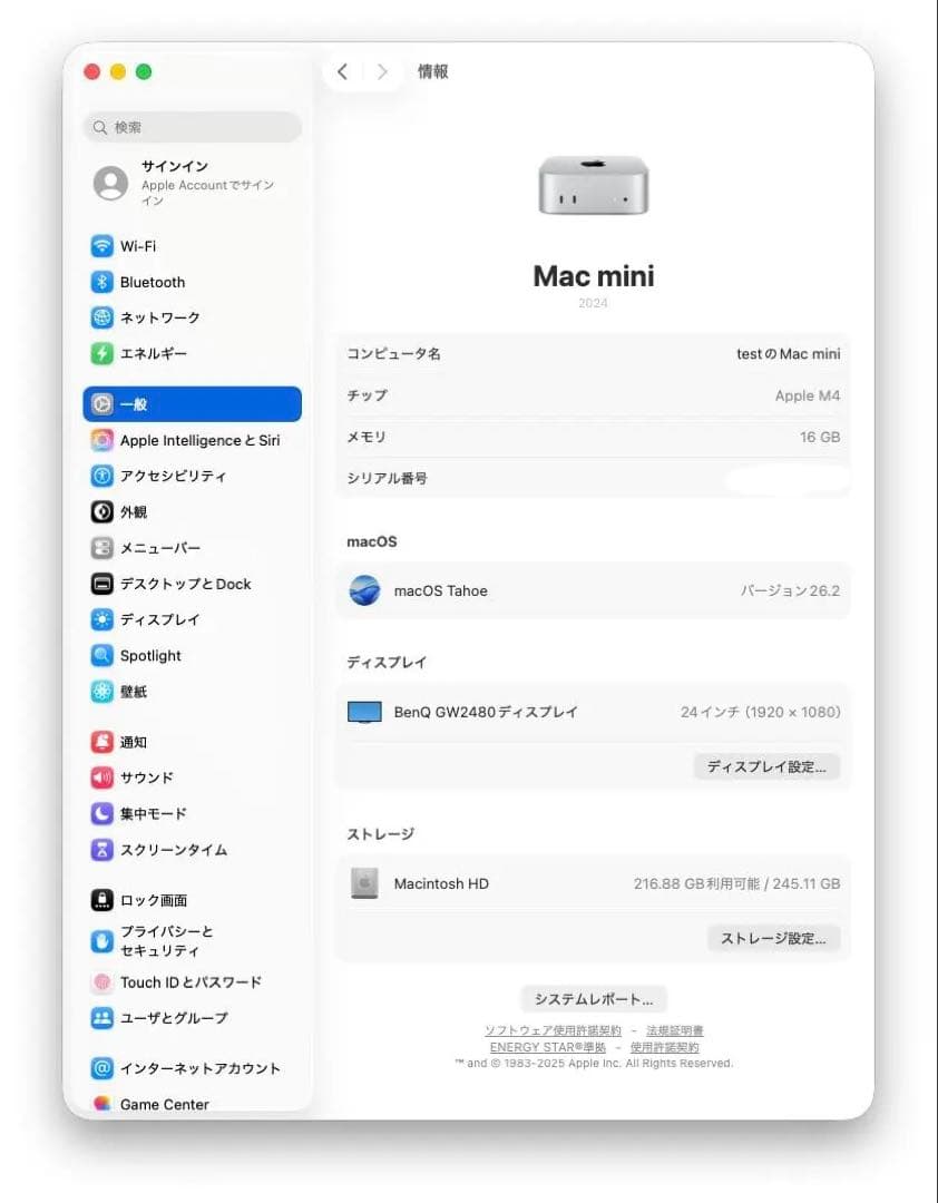 Mac mini M4 純正Trackpad+Keyboardセット
