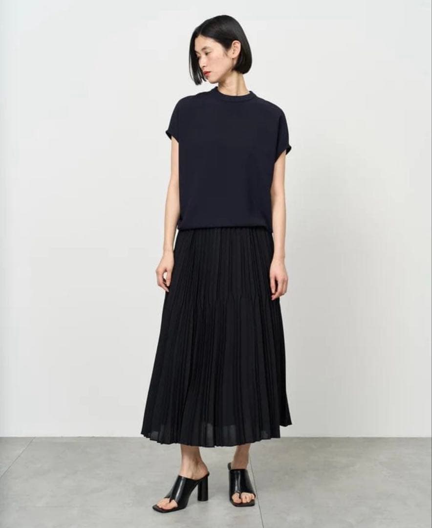 SOEJU　ソージュ　プリーツスカート　85cm丈　ブラック　美品