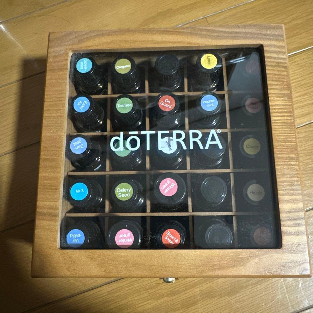 doTERRA エッセンシャルオイルセット 木製ボックス