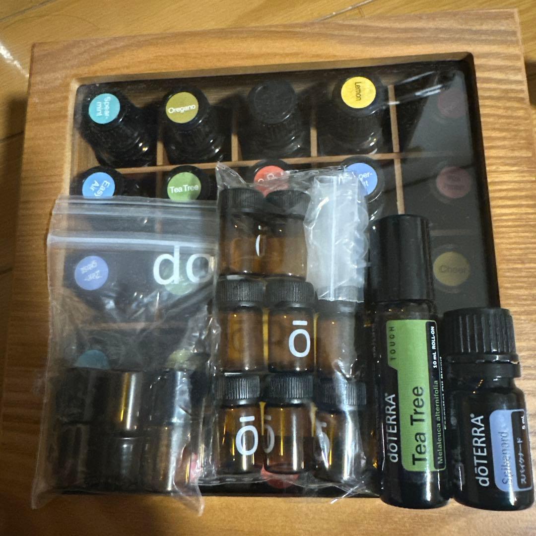 doTERRA エッセンシャルオイルセット 木製ボックス
