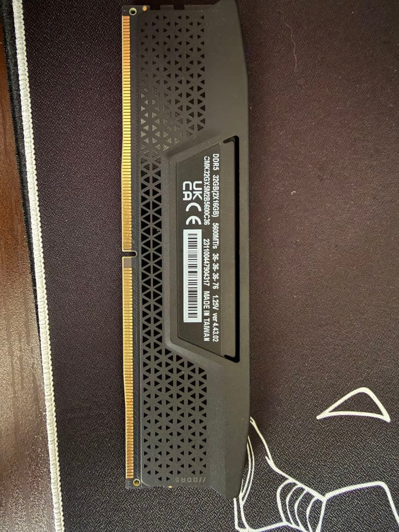 CORSAIR DDR5-5600MHz デスクトップPC用メモリ16GB×1枚