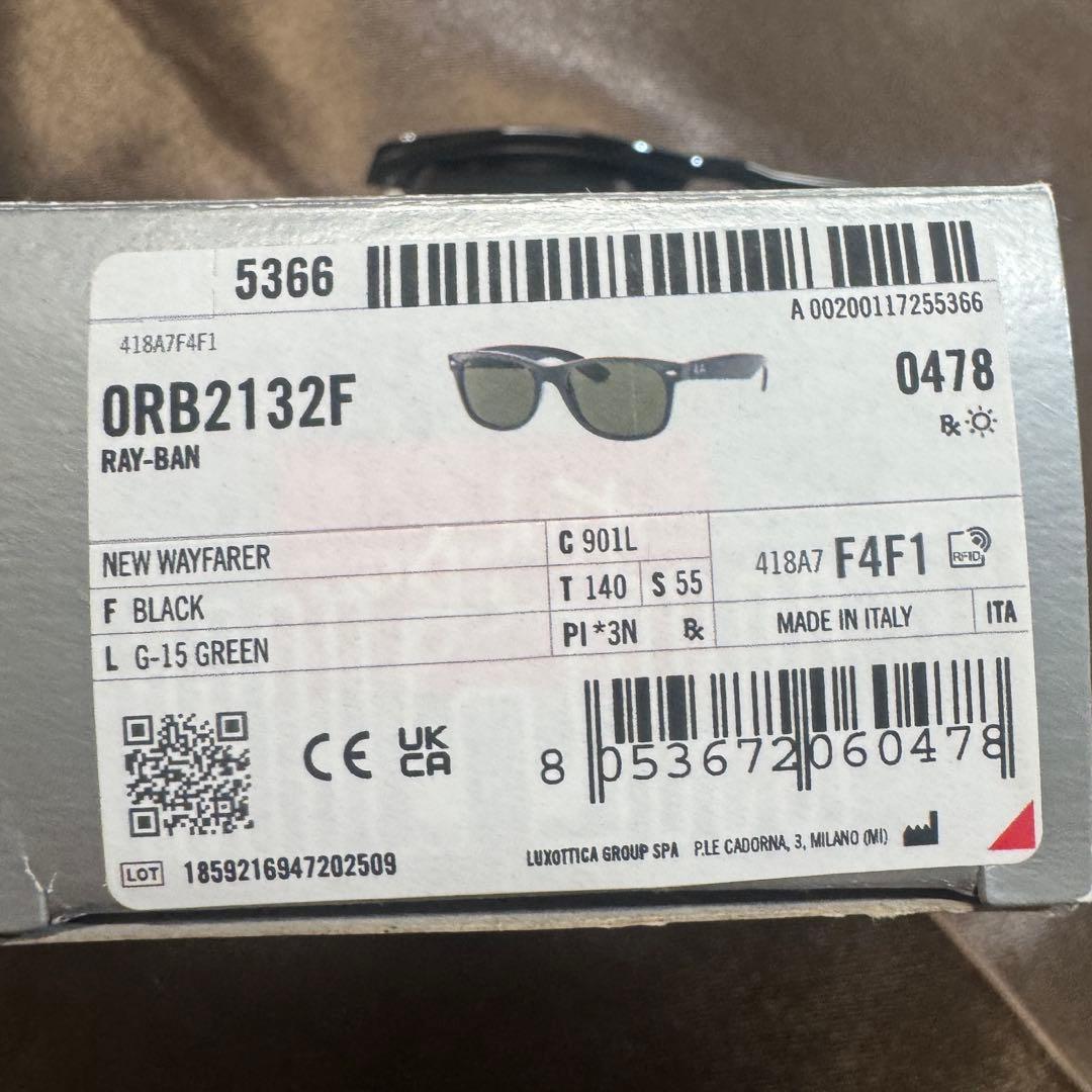 美品Ray-Ban レイバン サングラスNEW WAYFARER RB2132F