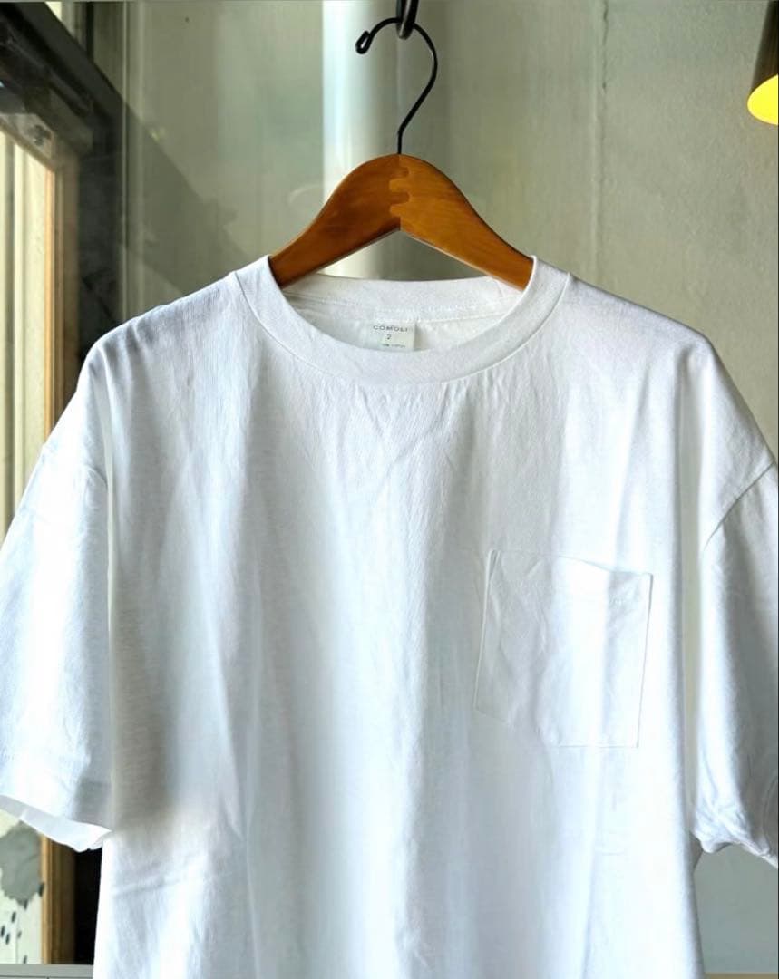 comoli コモリ　サープラス　Tシャツ ポケット付き 半袖