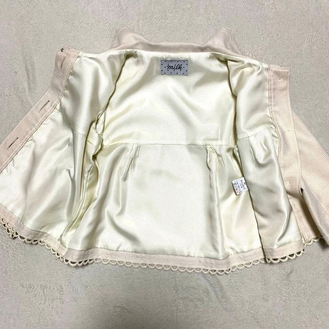 【MILK】 ミルク　フリル襟　ジャケット　ラメ入り ショートコート　ロリータ