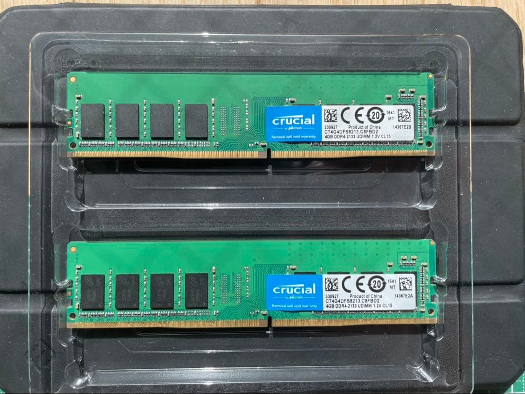 DDR4 16GB (4GB×4)メモリセット Crucial/SK hynix