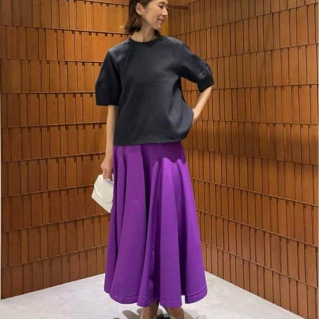 美品⭐︎ トゥモローランド ボールジィ　ライトストレッチ フレア スカート