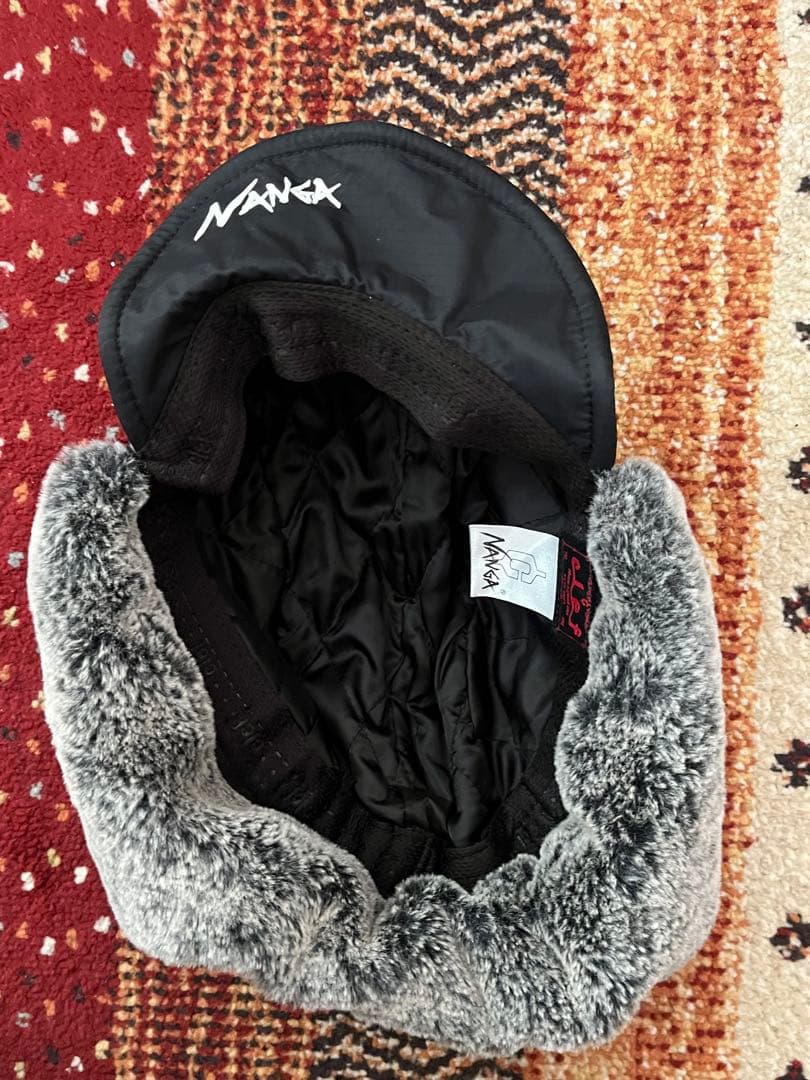 美品 NANGA CLEF AURORA DOWN BOA CAP BLACK