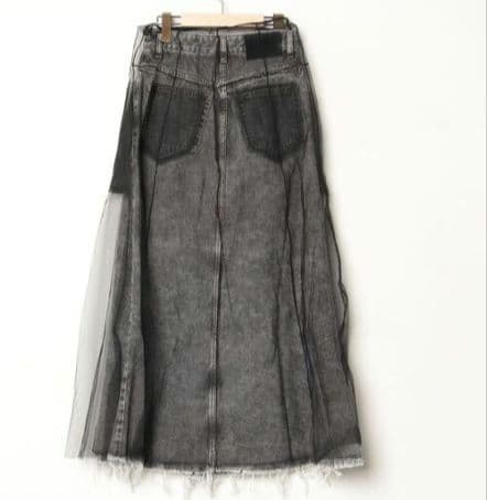 美品　DIESEL ディーゼル デニム シースルレイヤードスカート