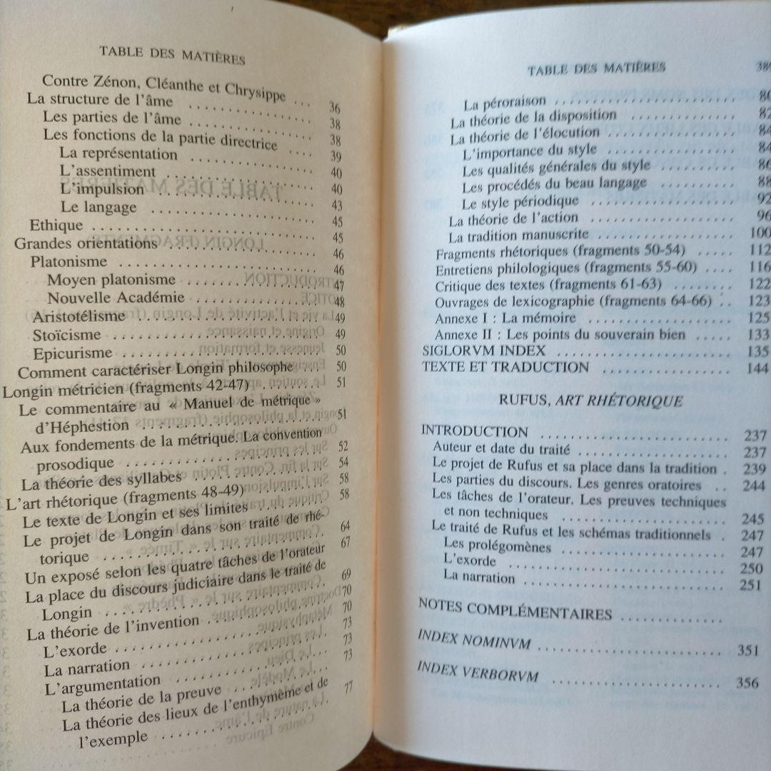 洋書 LONGIN Fragments REFUS Art Rhetorique