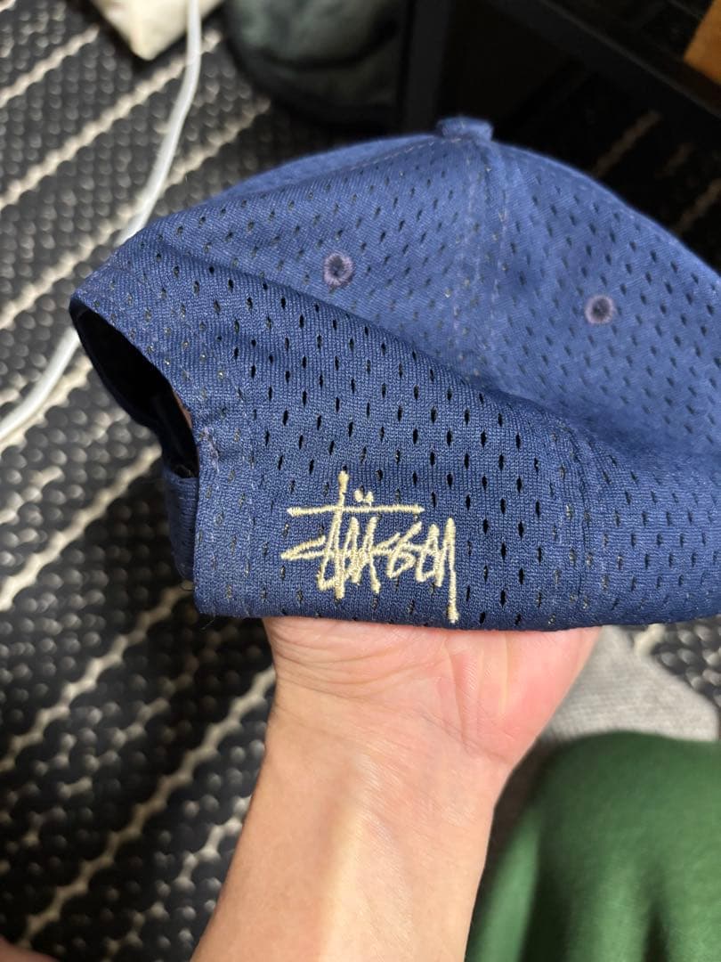 90s〜00s old stussy メッシュキャップ ネイビー