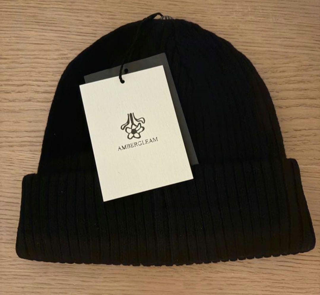 【*君様 【新品】AMBERGLEAM アンバーグリーム　コンチョニットキャップ