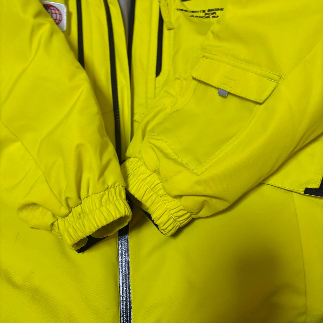 DESCENTE ジュニアスキーウェア 160 イエロー　ブラック　上下セット