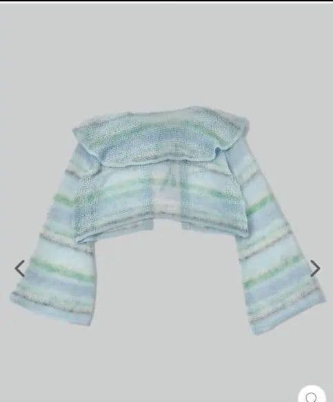 トップス POPPY LOW GAUGE BORDER KNIT (BLUE)