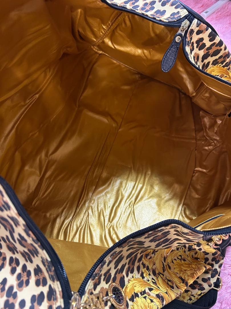GIANNI VERSACE ヒョウ柄ボストンバッグ
