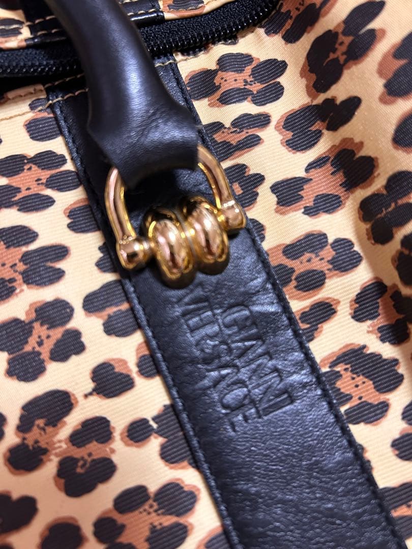 GIANNI VERSACE ヒョウ柄ボストンバッグ