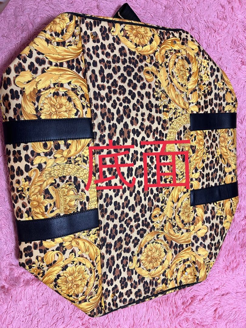 GIANNI VERSACE ヒョウ柄ボストンバッグ