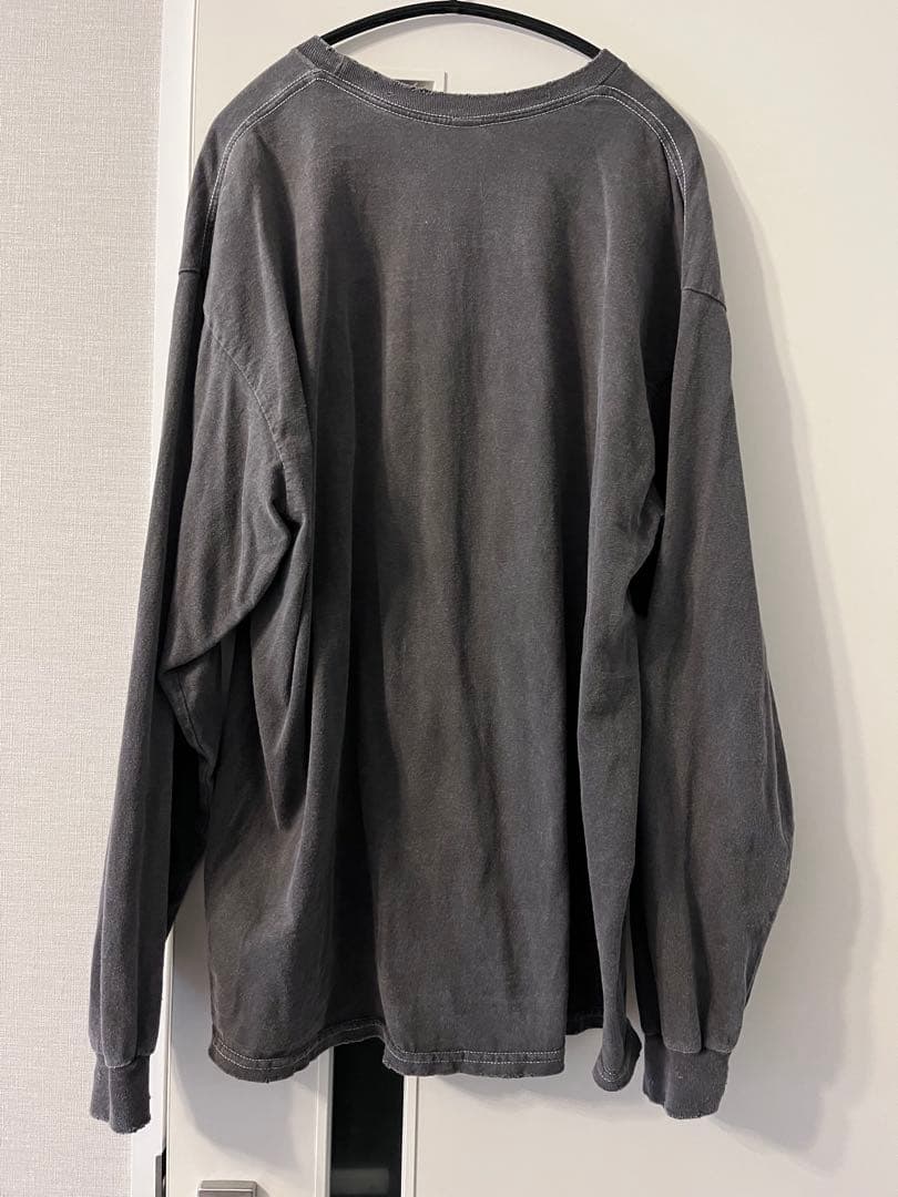 トップス ANCELLM EMBROIDERY DYED LS T-SHIRT