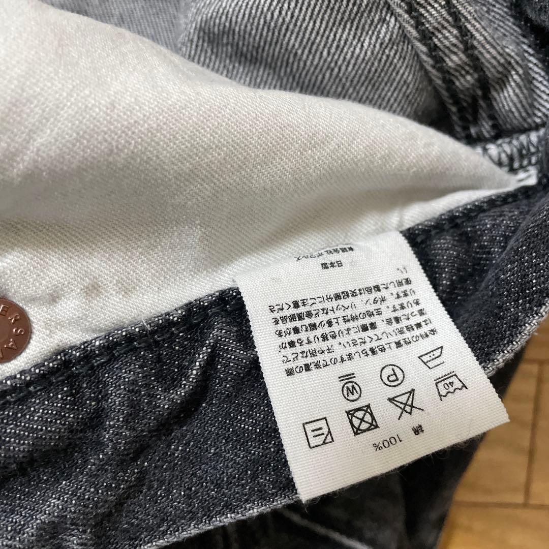 HYKE ハイク　BARREL-LEG JEANS ブラックサイズ2