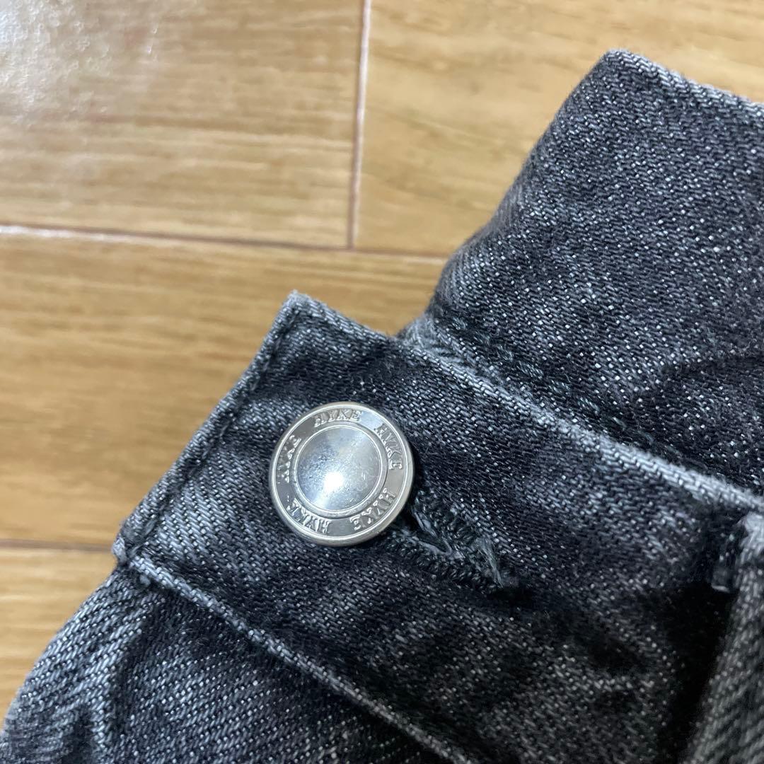 HYKE ハイク　BARREL-LEG JEANS ブラックサイズ2