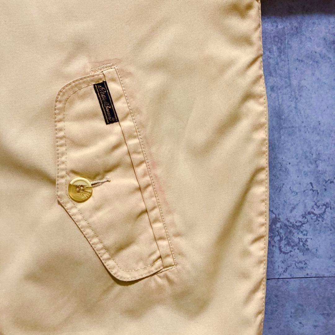 【80s-90s】Eddie Bauer 黒タグ 裏地チェック柄 スイングトップ