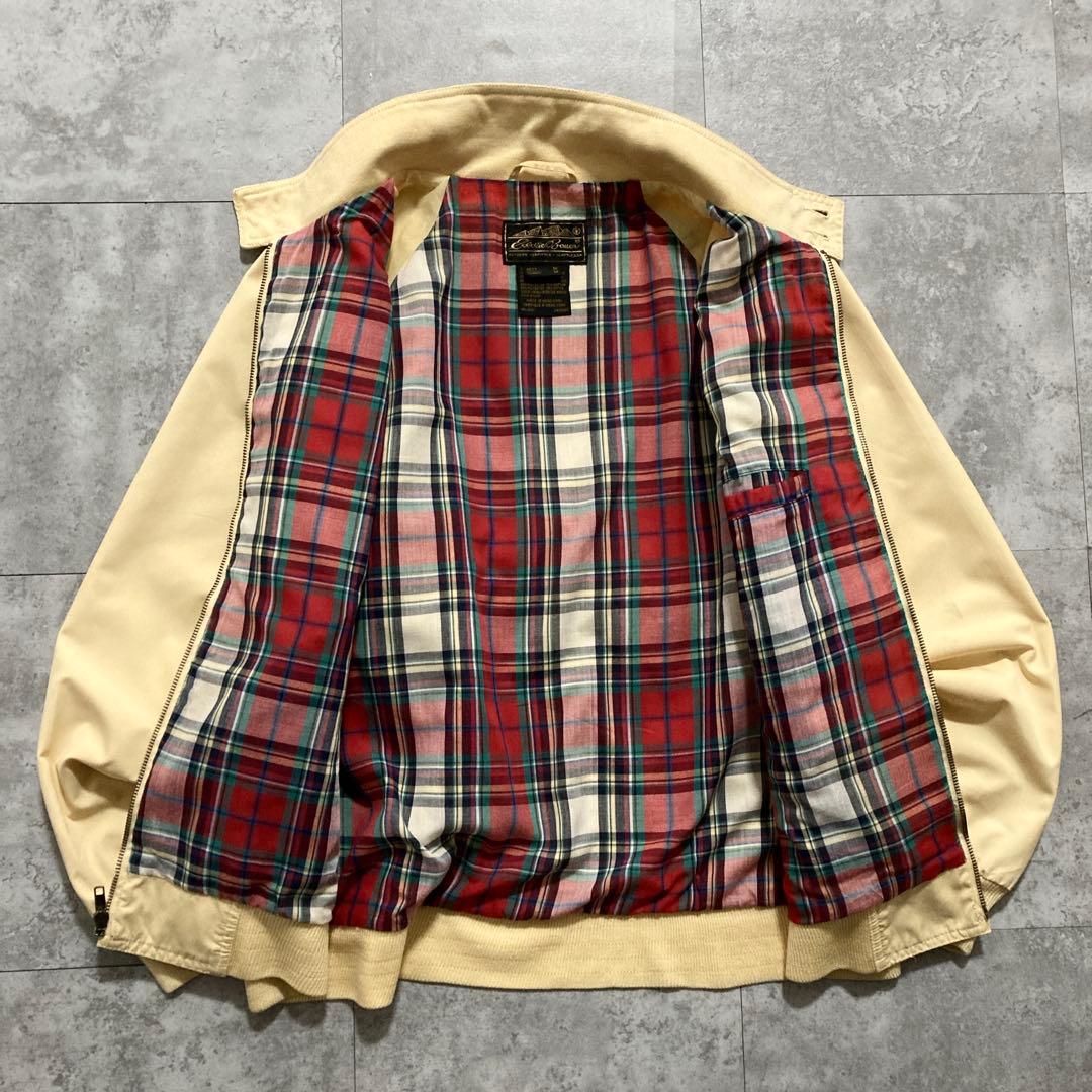 【80s-90s】Eddie Bauer 黒タグ 裏地チェック柄 スイングトップ