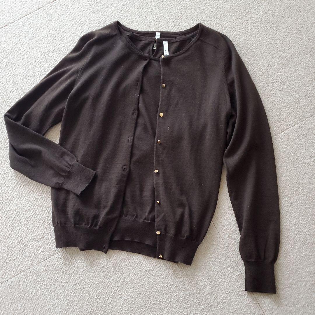 ★NOLLEY'S　ダークブラウン ニット カーディガン・プルオーバー　美品