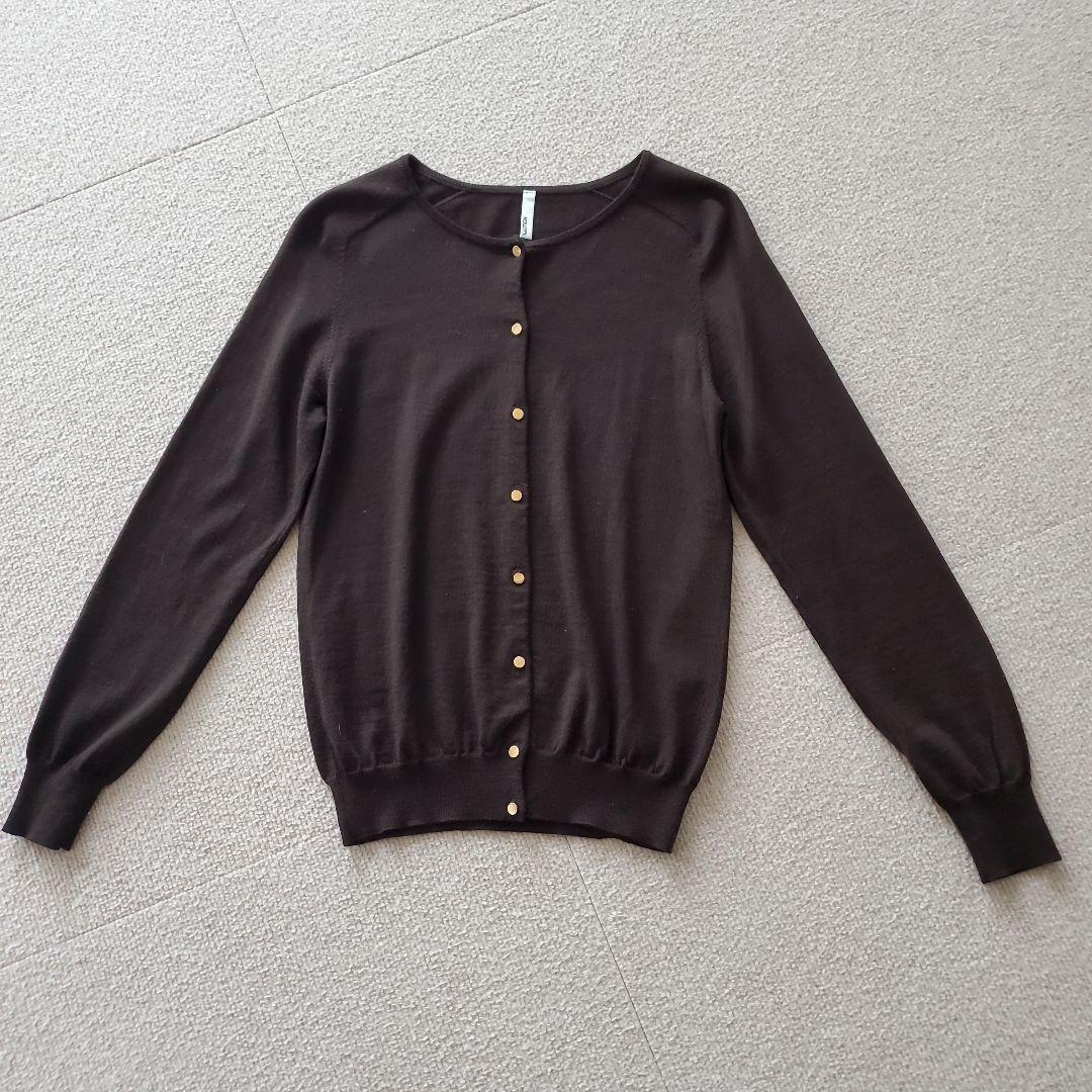 ★NOLLEY'S　ダークブラウン ニット カーディガン・プルオーバー　美品