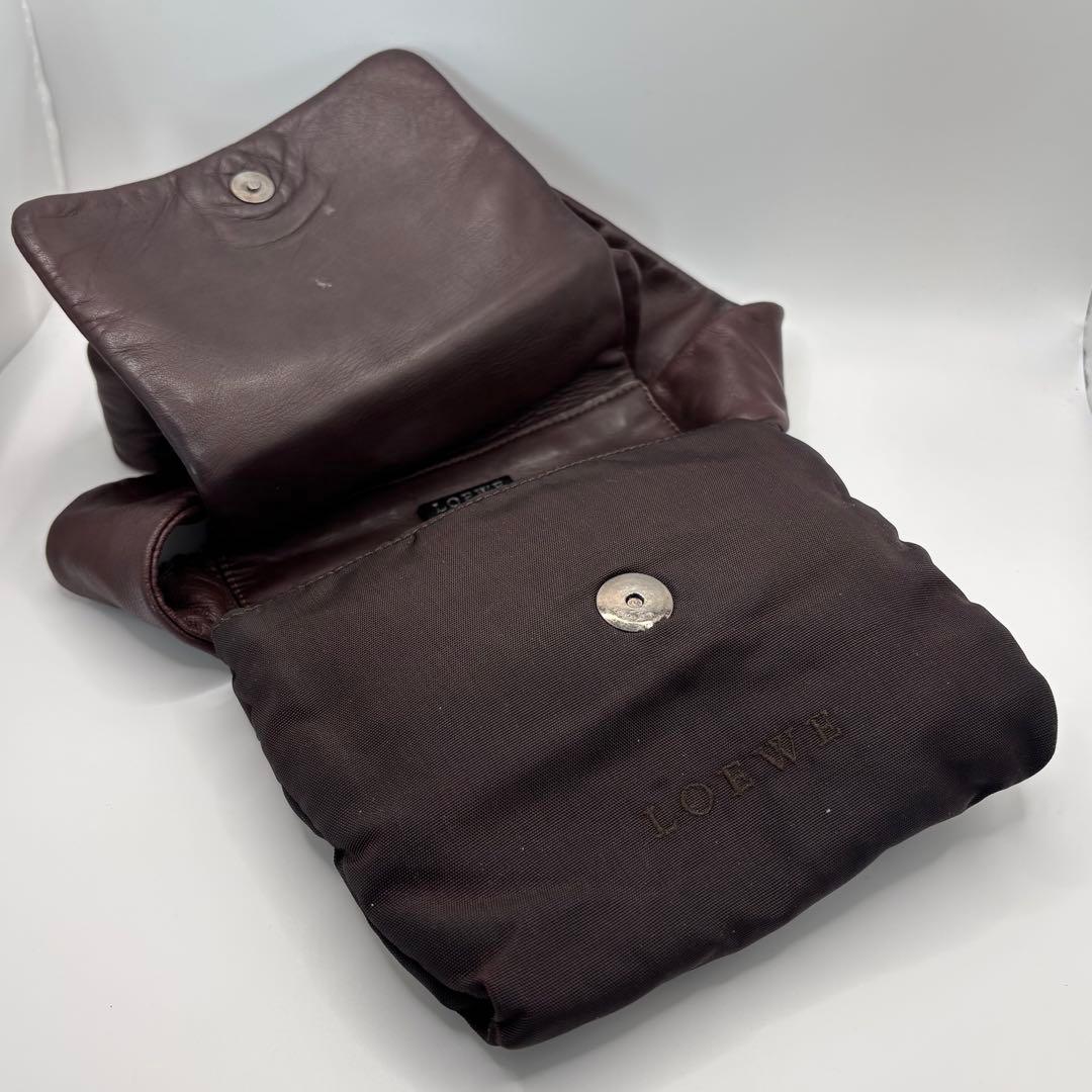 LOEWE☆ナイロンキャンバス＆ナッパレザー ヒップバッグ！ウエストバッグ！