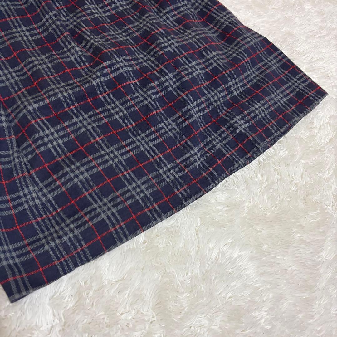 美品　Burberry 半袖ワンピース　ノバチェック　ネイビー　香港製　Ｓ