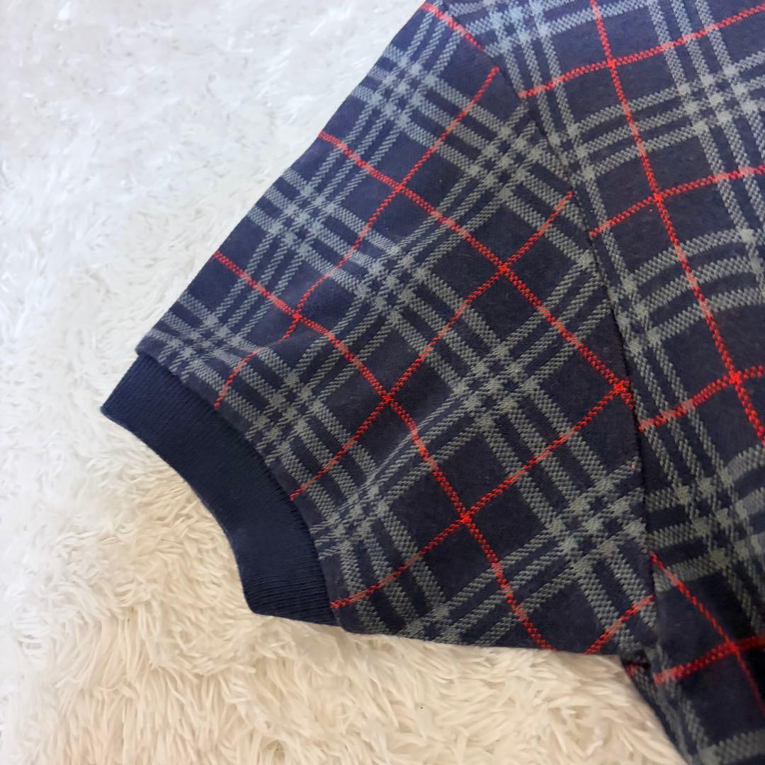 美品　Burberry 半袖ワンピース　ノバチェック　ネイビー　香港製　Ｓ