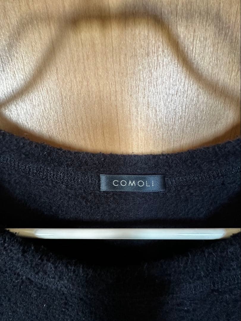 COMOLI シルクフリース 長袖クルー