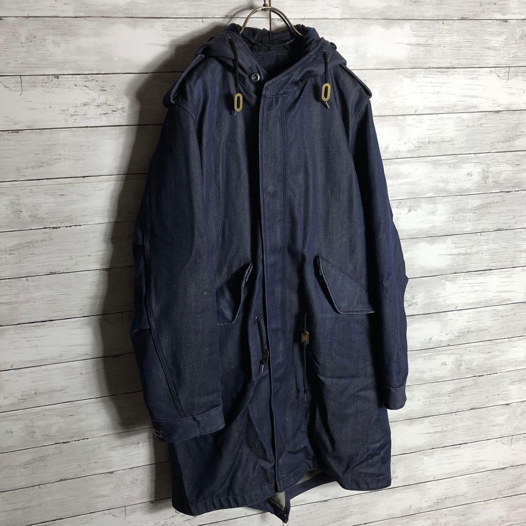 【美品】ミハラヤスヒロ デニムコート アウター 中キルティングライナー付き着脱