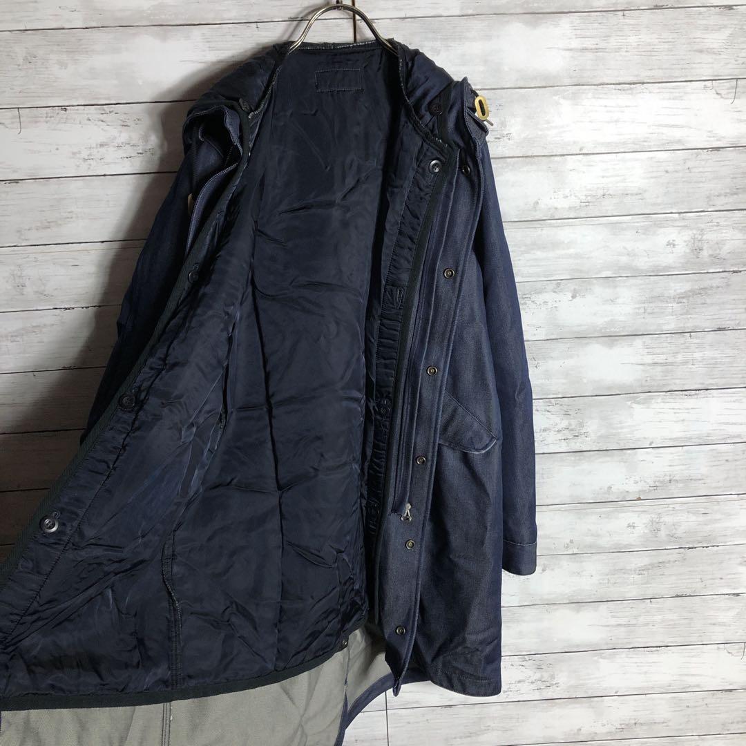 【美品】ミハラヤスヒロ デニムコート アウター 中キルティングライナー付き着脱