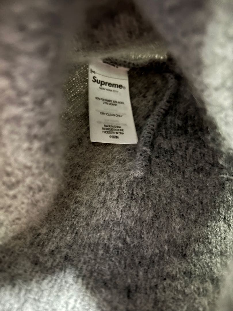 Supreme グレー　mohair beanie