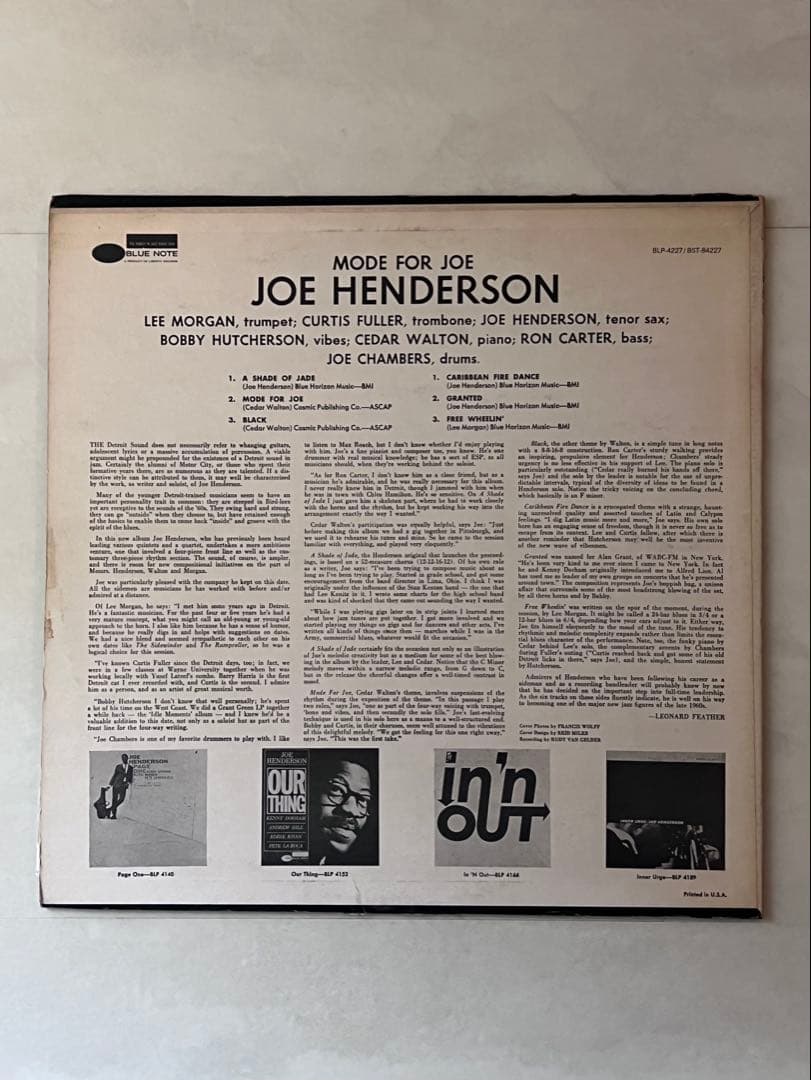 洋楽 MODE FOR JOE JOE HENDERSON