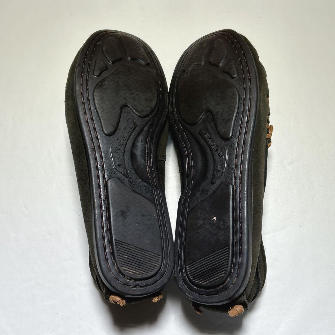 【美品】REGAL リーガル　モカシン(L)555R デッキシューズ　本革