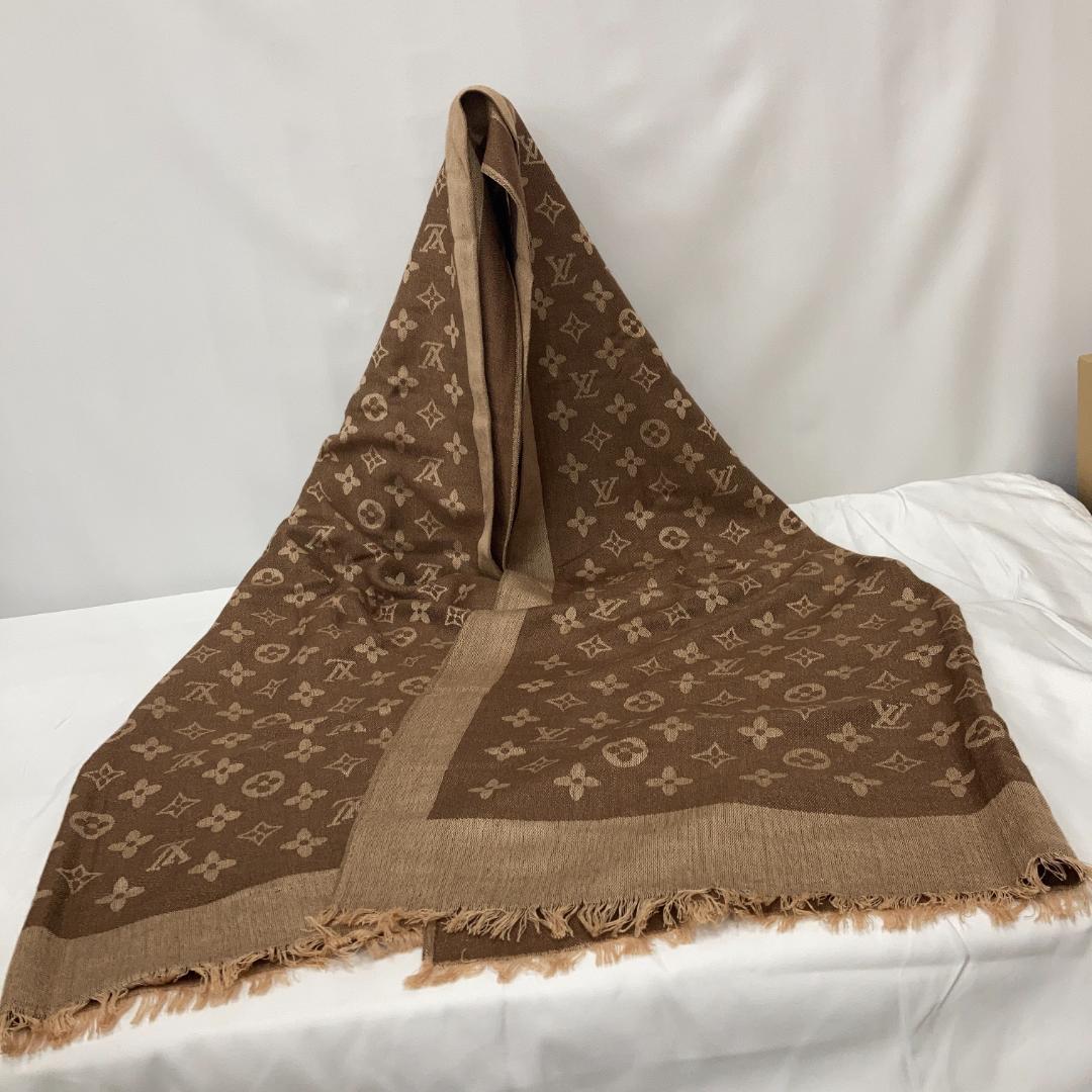 美品⭐Louis Vuitton ブラウン モノグラム ストール ショール
