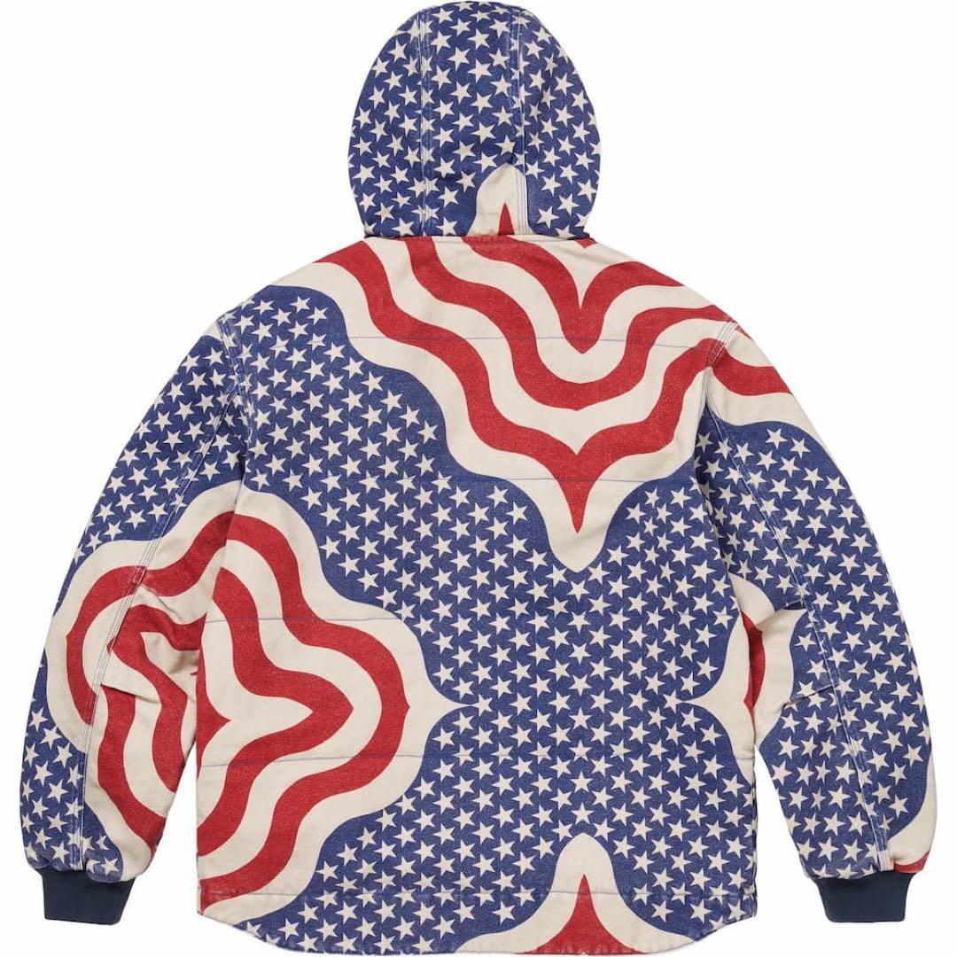 ジャケット・アウター Supreme Flag Quilted Hooded Work Jacket